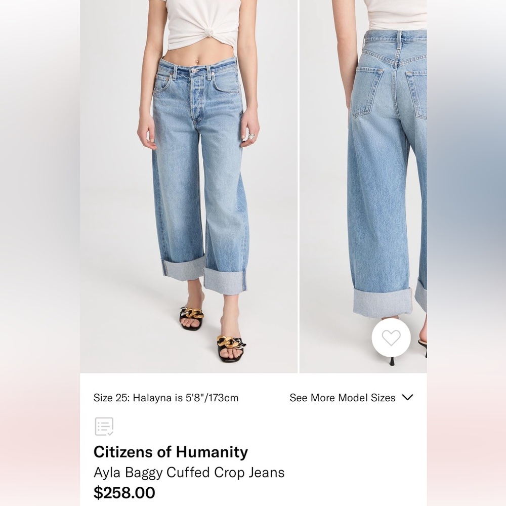 Citizens of Humanity Ayla Baggy Cuffed Crop Jeans